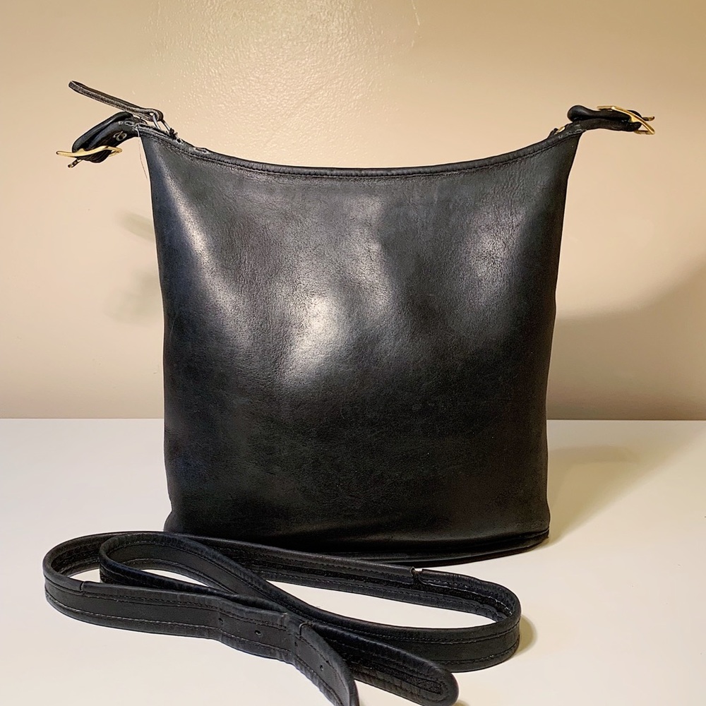 Vintage Coach Black Slim Duffle/Duffel 1970s 80s Made in the United States